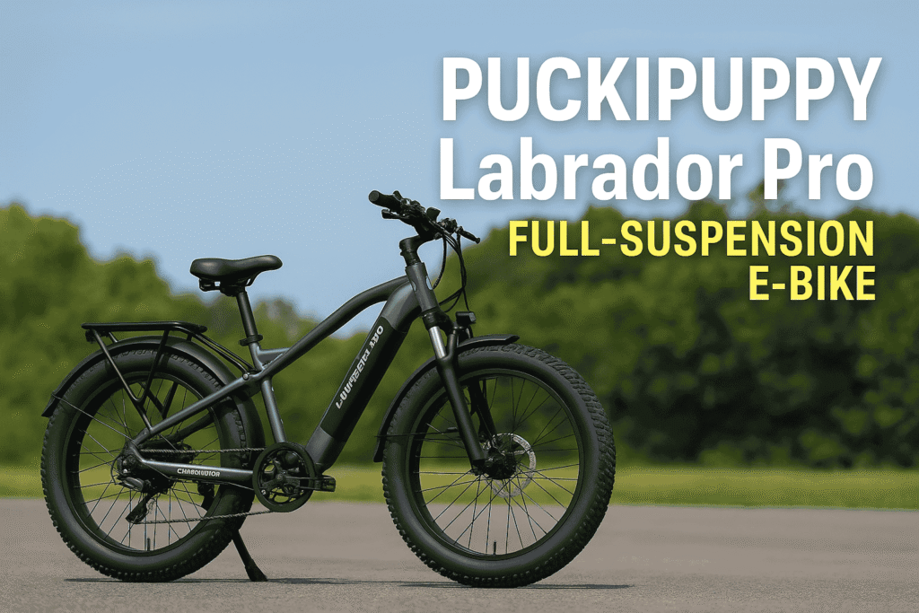 PUCKIPUPPY Labrador Pro full-suspension fat-tire electric bike side view on road