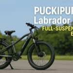 PUCKIPUPPY Labrador Pro full-suspension fat-tire electric bike side view on road